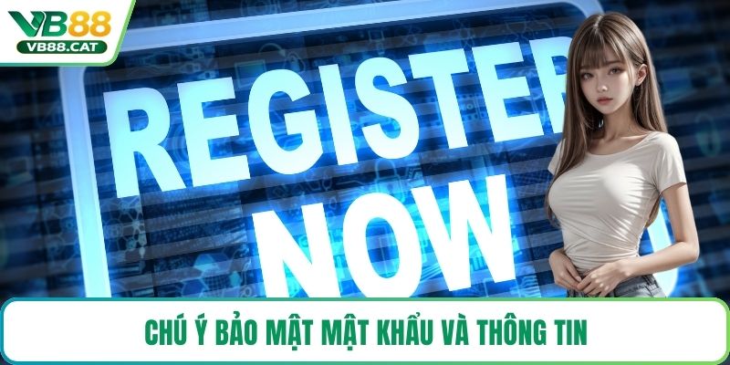 Chú ý bảo mật mật khẩu và thông tin